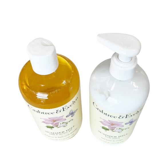 NEW Crabtree & Evelyn SUMMER HILL Body Lotion & Bath/Shower Gel Duo - Picture 2 of 8